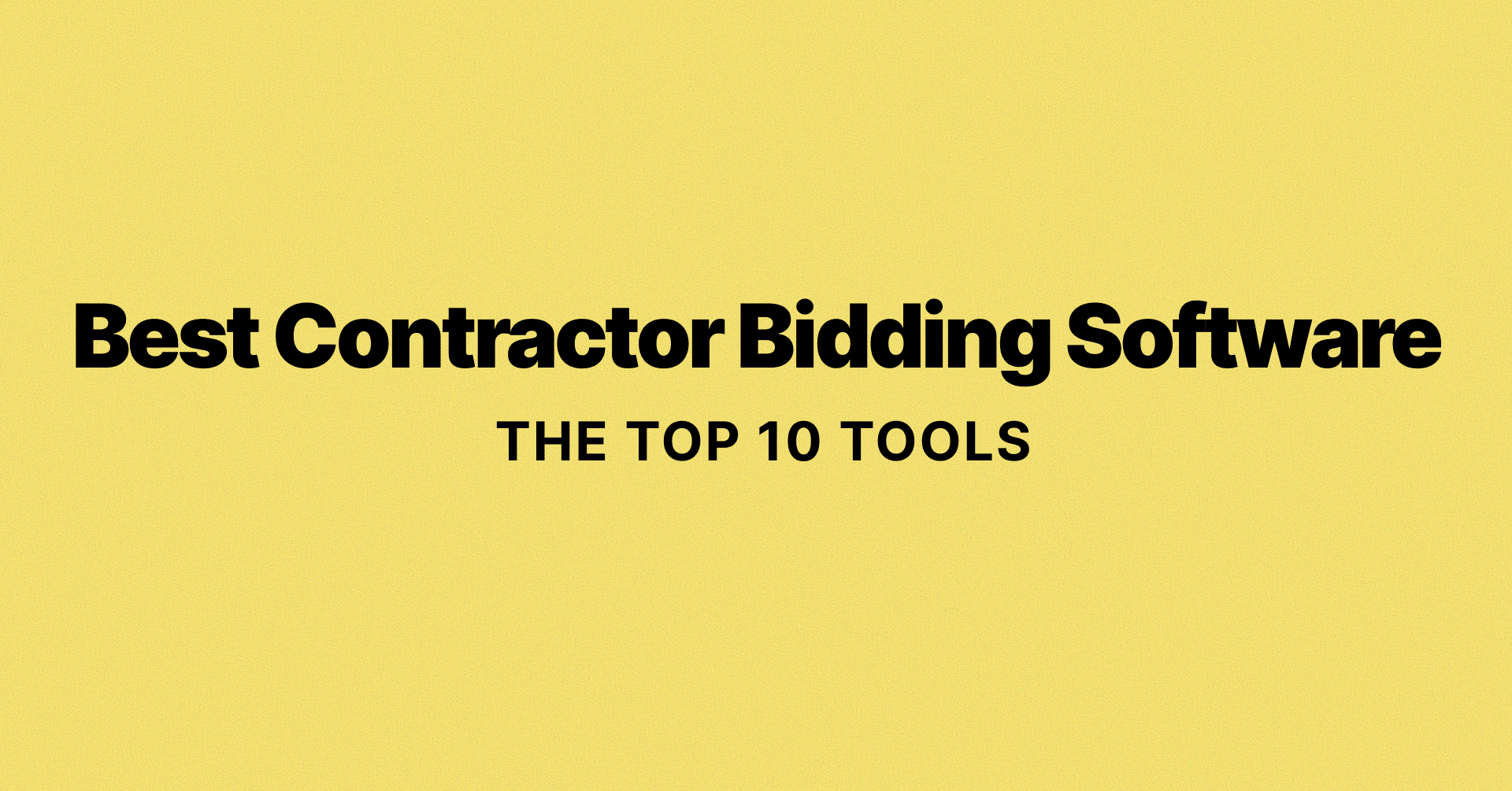 software for contractor bidding
