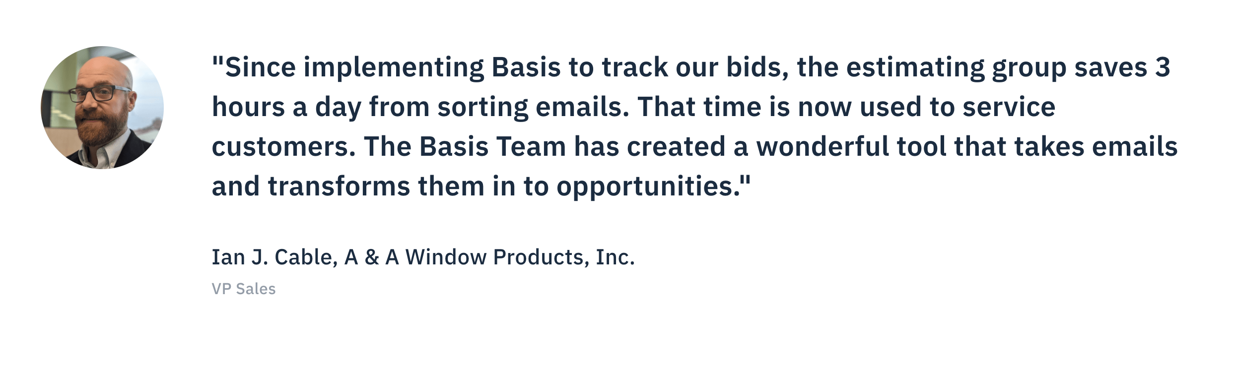Bid board testimonial