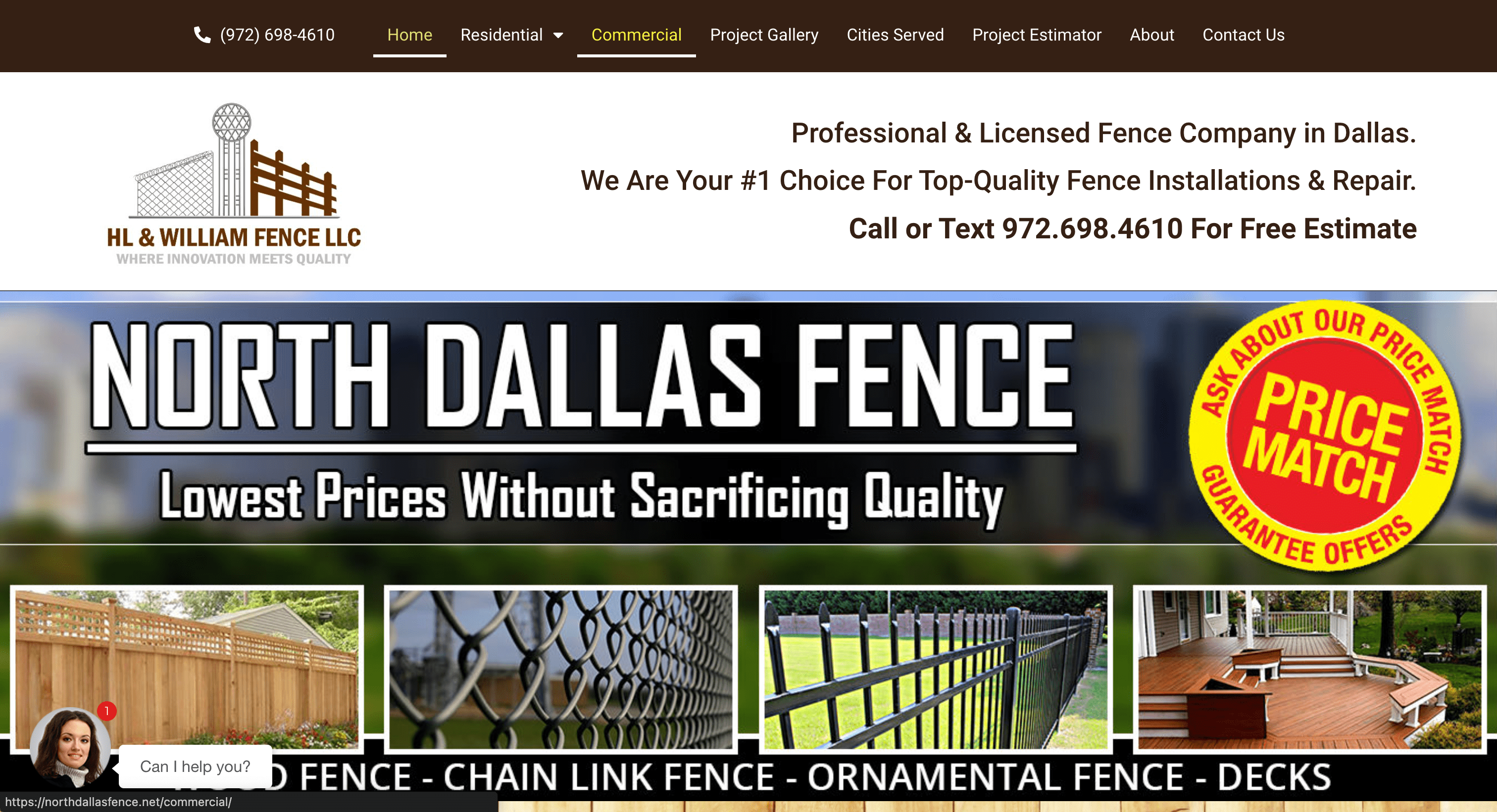 North Dallas Fencing homepage